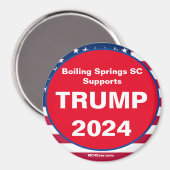 Aimant Boiling Springs SC prend en charge TRUMP 2024 Patr (Recto/Verso)