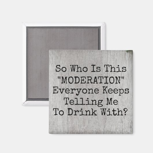 Aimant Boire Avec Modération (Recto/Verso)