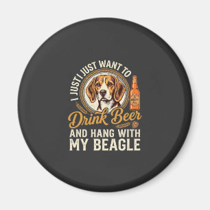 Aimant Boire Bière Beagle Chien Bière Artisanale Bouteill