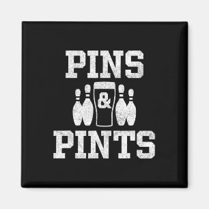 Aimant Boire De La Bière De Bowling Drôle Pins Et Pintes