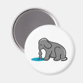 Aimant Boire des éléphants (gris) (Recto/Verso)