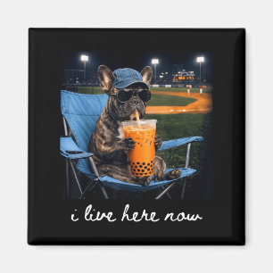 Aimant Boire du café glacé sur le terrain de baseball des
