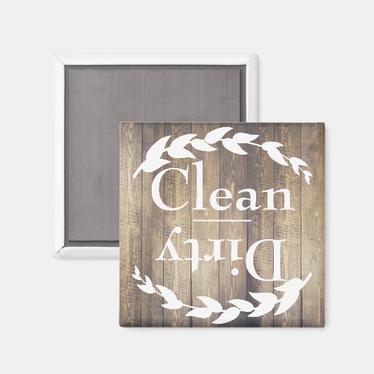 Aimant Bois clair rustique ferme Laurels propre salé (Recto/Verso)
