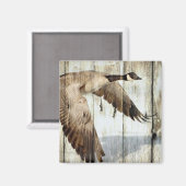 Aimant Bois de grange rustique Ouest Pays volant Canard s (Recto/Verso)