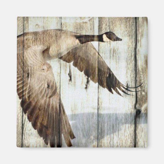 Aimant Bois de grange rustique Ouest Pays volant Canard s (Devant)