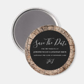 Aimant Bois Grains Arbre Mariage rustique Bague personnal (Recto/Verso)