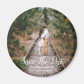 Aimant Bois Rustique Enregistrer La Date (Devant)