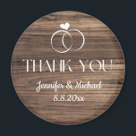 Aimant bois rustique minimte merci bagues mariages<br><div class="desc">bois rustique élégant minimaliste merci anneaux mariages aimant</div>