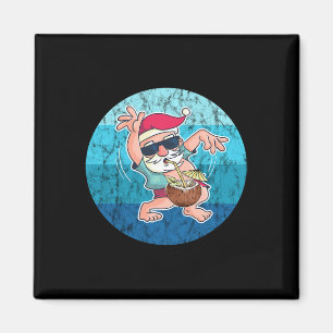 Aimant Boisson Santa Coco Vintage Eau Océan Noël