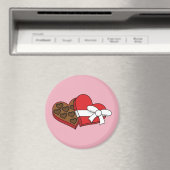 Aimant Boîte à chocolat de coeur de la Saint-Valentin (In Situ (Lave-vaisselle))