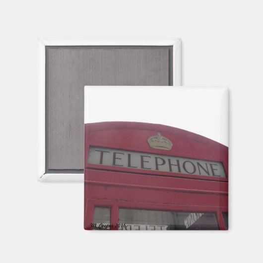 Aimant Boîte téléphonique Londres (Recto/Verso)