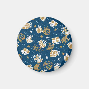 Aimant Boîtes cadeaux de vacances d'hiver Motif