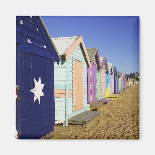 Aimant Boîtes de Bain, Plage de Middle Brighton, Port (Devant)
