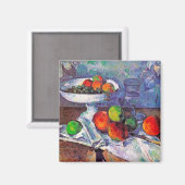 Aimant Bol à fruits, Verre et Pommes, Cézanne (Recto/Verso)