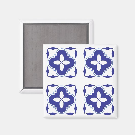 Aimant Bold blue azulejo (Recto/Verso)