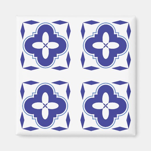 Aimant Bold blue azulejo (Devant)