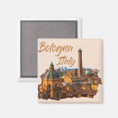 Aimant Bologne Italie : Centre historique (Recto/Verso)