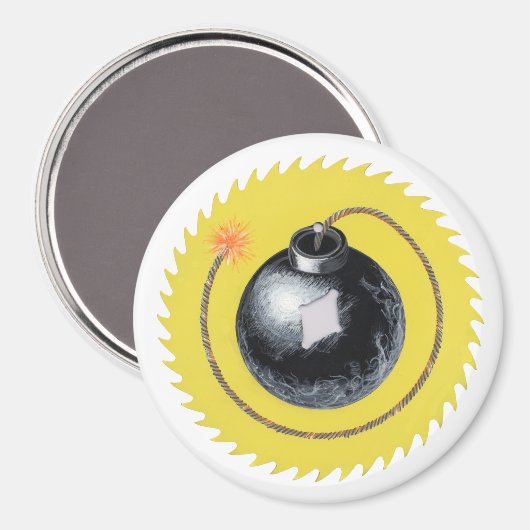 Aimant Bombe horaire circulaire (Recto/Verso)