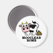 Aimant Bombe Mooclebre Funny Cow Pun (Recto/Verso)