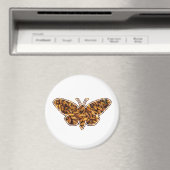 Aimant Bombyx Mori Silk Moth Cycle de vie Silhouette (In Situ (Lave-vaisselle))