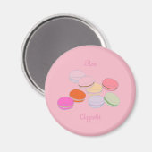 Aimant Bon Appetit Macaron Français Thème Rose Par (Recto/Verso)