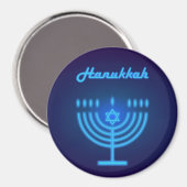 Aimant Bon Logo du Festival Hanoukka Menorah (Recto/Verso)