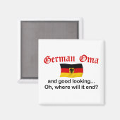 Aimant Bon look allemand Oma (Recto/Verso)