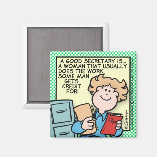 Aimant Bon secrétaire (Recto/Verso)