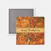 Aimant Bon thanksgiving - Couleurs d'automne (Recto/Verso)