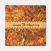 Aimant Bon thanksgiving - Couleurs d'automne (Devant)