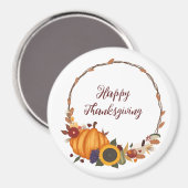 Aimant Bon thanksgiving Fall Wreath (Recto/Verso)