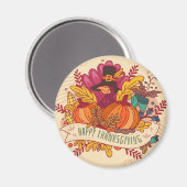 Aimant Bon thanksgiving magnétique (Recto/Verso)