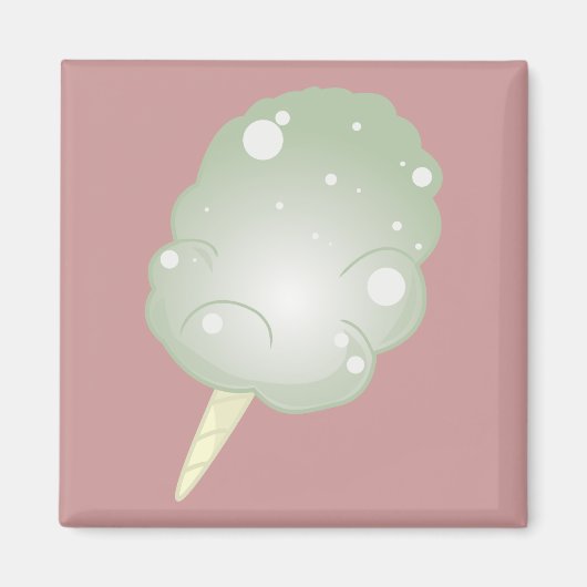 Aimant Bonbon en coton - Vert (Devant)