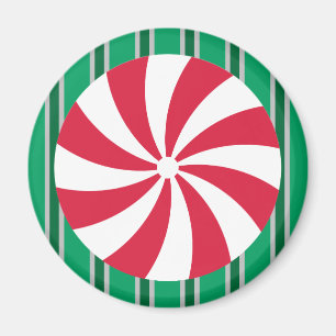 Aimant Bonbons à la menthe poivrée de Noël amusants et fa