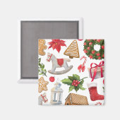 Aimant Bonbons de Noël du Père Noël Personnalisé (Recto/Verso)