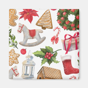 Aimant Bonbons de Noël du Père Noël Personnalisé