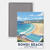 Aimant Bondi Beach Australie Voyages (Recto/Verso)