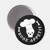 Aimant Bone Appetit Skeleton Chef (Recto/Verso)
