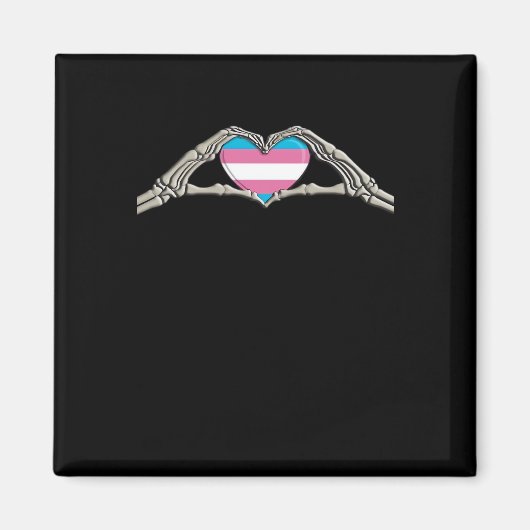 Aimant Bone Hands Coeur Transgenre Goth (Devant)