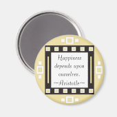 Aimant Bonheur - Citation Aristote - Motivationnel (Recto/Verso)