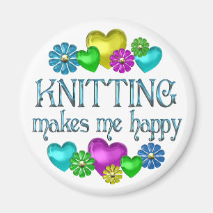 Aimant Bonheur tricot