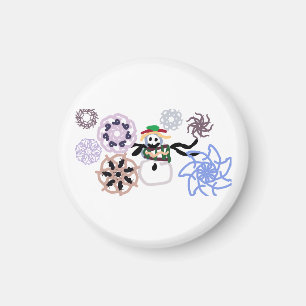Aimant Bonhomme de neige aime le flocon de neige