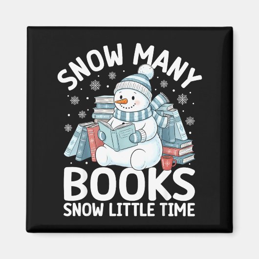 Aimant Bonhomme de neige de lecture de Noël Tellement de (Devant)