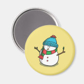 Aimant Bonhomme de Neige de Noël (Recto/Verso)