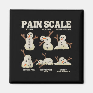 Aimant Bonhomme de neige échelle de douleur infirmière No