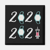 Aimant Bonjour 2021 Adieu 2020 - C’est enfin terminé (Devant)