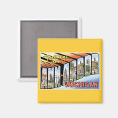 Aimant Bonjour à Ann Arbor, Michigan! (Recto/Verso)