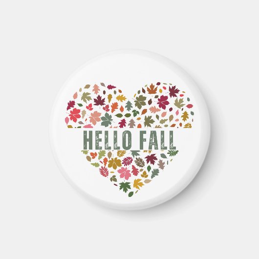 Aimant Bonjour Art d'Automne (Devant)