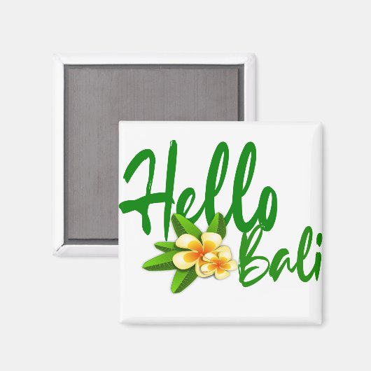 Aimant Bonjour Bali (Recto/Verso)