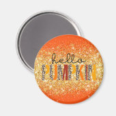 Aimant Bonjour Citrouille Automne Personnaliser d'automne (Recto/Verso)